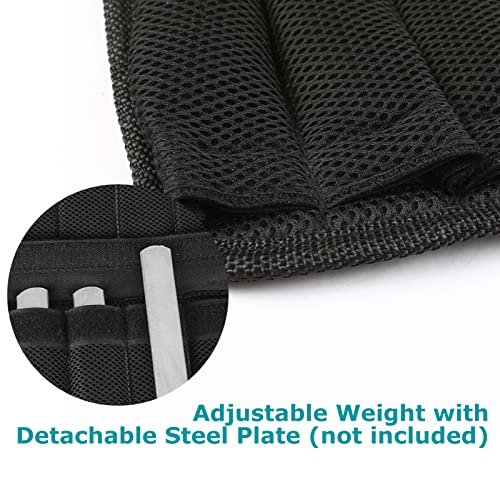Leepesx Max Loading 15kg/35kg Adjustable Vest Weight Exercise Weight Loading Cloth Strength Training with 6kg Leg Weight 5kg Arm Weight (Empty)