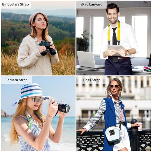 FIEIL Universal Shoulder Strap, Sandwich Mesh Padded Neck Lanyard, Replacement Comfortable Bag Strap for Camera, Cellphone Tablet,iPad, Laptop, Luggage Bag, Binocular(Peach Pink) - color: Peach Pink