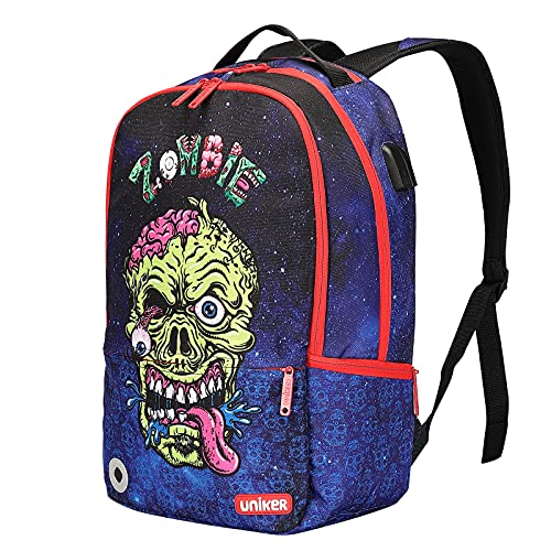 Graffiti Backpack for School, 20L Casual Daypack, Designer Laptop Backpack for 15.6 Inch Laptop - color: Skull Pattern