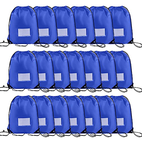 20 Pcs Drawstring Bags,Bulk Draw String Backpack, DIY Gym Sports Cinch Bag Sackpack for Women Men, Royal Blue - color: Royal Blue