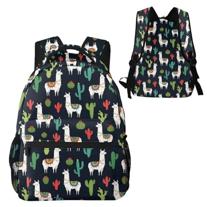 Commuter Laptop Backpack Llama Alpaca Cactus, Lightweight Water Resistant Daypack with Inner Pocket for Work, Office - color: Pattern (225)