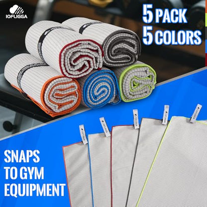 5 Pack Microfiber Gym Towels – Quick Dry, Super Absorbent, Lightweight & Compact Sweat and Workout Towels for Travel, Camping, Hot Yoga, Beach, and Sports (12 * 40" (5 Pack)) - size: 12 * 40" ( 5 Pack )
