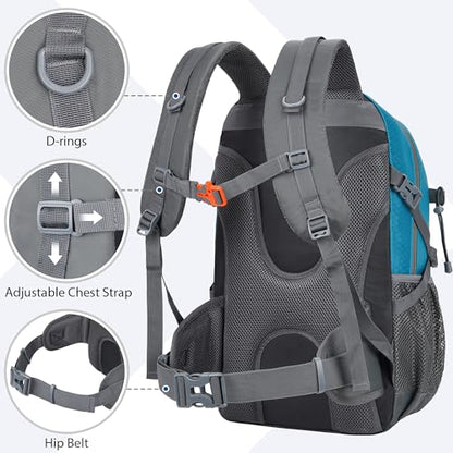Hiking Backpack 30L Lightweight Travel Daypack Small Day Pack for Men Women Outdoor Camping Backpacking, Blue - color: Blue