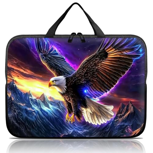 14 15 15.4 15.6 inch Laptop Handle Bag Computer Bag, Pouch Holder Notebook Sleeve Cover Soft Case Compatible for Dell,Lenovo,Toshiba HP, Asus Notebook-Flying Eagle - color: Flying Eagle