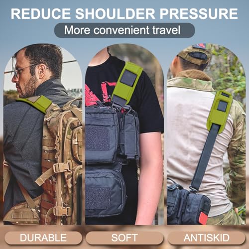 ZINZ 2-Pack Universal Shoulder Pad with Ultra Thick Cushion for Bag Luggage Bag Crossbody, Plus Long & Anti-Slip & Breathable,Army Green - color: Army Green