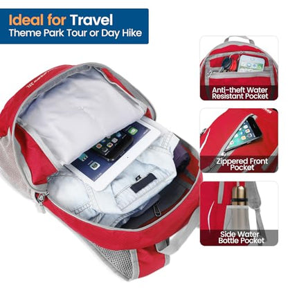 ZOMAKE Ultra Lightweight Packable Backpack 25L, Foldable Hiking Backpacks Water Resistant Small Folding Daypack for Travel(Bright Red) - color: Bright Red
