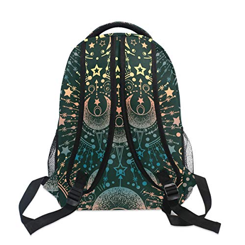 ALAZA Moon & Star Alchemy Magical Large Backpack Personalized Laptop iPad Tablet Travel School Bag with Multiple Pockets - color: Alchemy