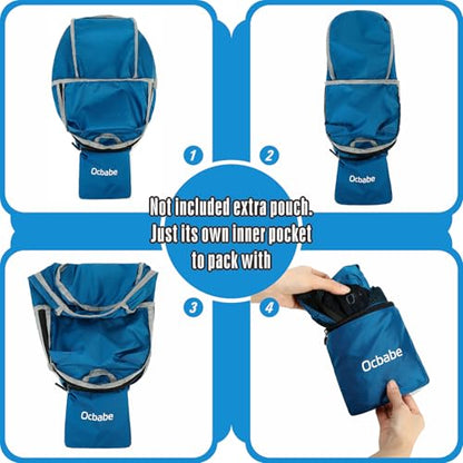 Ultra Lightweight Foldable Backpack,Water Resistant Small Packable Hiking Daypack Outdoor Camping Travel Bag - color: Blue, size: 15l