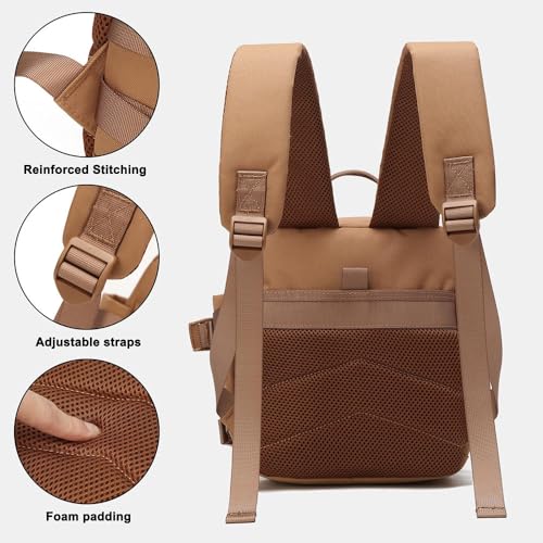9L Mini Backpack for Men and Women, Small Backpack for Gym Hiking Travel Sports Running (Khaki) - color: 9l-khaki