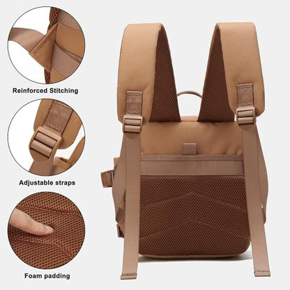 9L Mini Backpack for Men and Women, Small Backpack for Gym Hiking Travel Sports Running (Khaki) - color: 9l-khaki