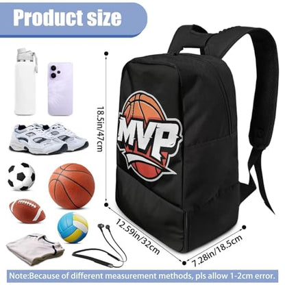 Basketball Backpack With Separate Ball Compartment And Shoes Fit Basketball Volleyball Football - color: MVP Basketball