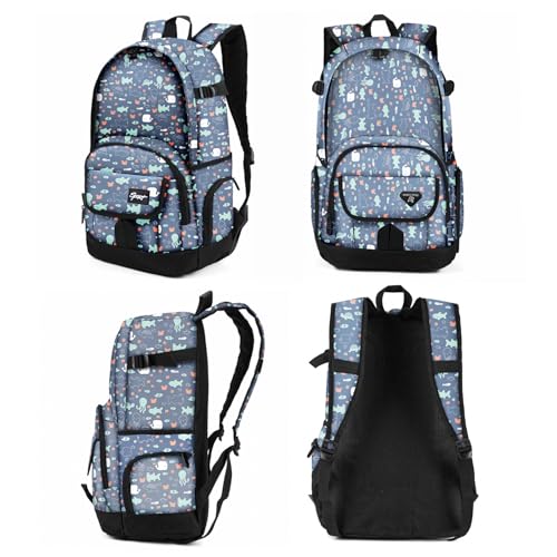 rickyh style School Backpack Travel Bag for Men & Women Lightweight College Back Pack with Laptop Compartmen - color: 04hdsj