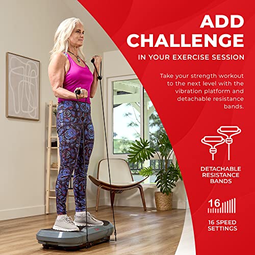 Sunny Health & Fitness Fitboard Vibration Platform Exercise Machine with Multiple Speed Settings and Vibration Modes for Multipurpose Workouts - size: 3D