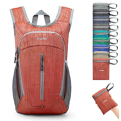 G4Free 10L Hiking Backpack Small Travel Hiking Daypack Lightweight Packable Backpack Casual Foldable Shoulder Bag - color: Red