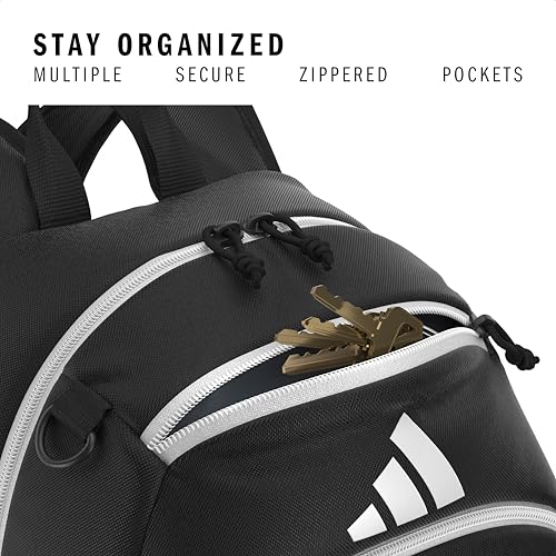 Originator Small Backpack for men and women, athletic book bag with laptop sleeve - color: Black/White