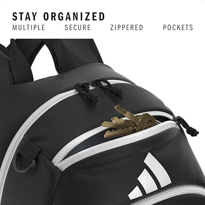 Originator Small Backpack for men and women, athletic book bag with laptop sleeve - color: Black/White