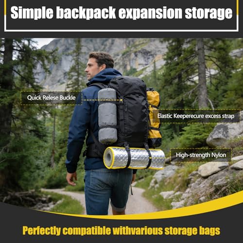 Tactical Molle System Backpack Straps - Adjustable 20.8" Pack Attachment Strap Accessories - size: 2 PCS (Magnetic Style)