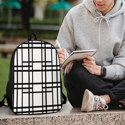 Travel Laptop Backpack Slim Durable Lightweight Back Pack Cute Horizontal Pattern Small Backpack For Women Men - color: Horizontal Pattern