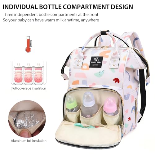 Diaper Bag Backpack for Moms Baby Essentials Travel Tote Nappy Changing Bag with Insulated Pockets,Multi-Waterproof Backpack (Orange) - color: Orange
