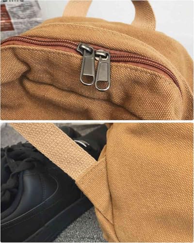 Green Canvas Backpack for Women Retro Aesthetic Rucksack Basic Backpack for High School/College Students Travel Laptop Bag - color: Forest Green
