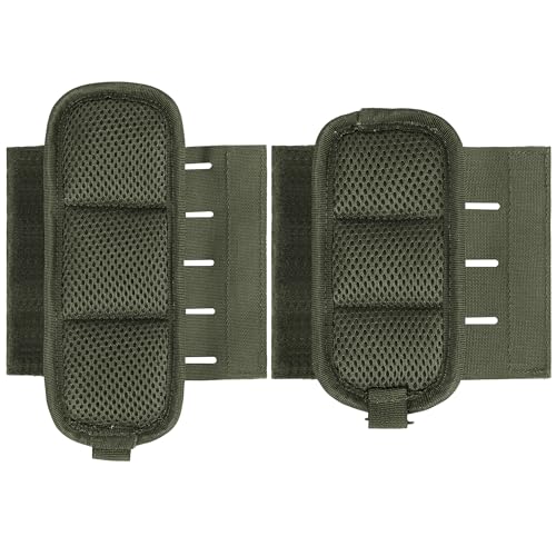 2-in-1 Tactical MOLLE Plate Carrier & Backpack Shoulder Pads - Adjustable, Padded, 500D Nylon, Durable Outdoor Gear for Men & Women - color: Ranger Green