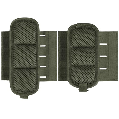 2-in-1 Tactical MOLLE Plate Carrier & Backpack Shoulder Pads - Adjustable, Padded, 500D Nylon, Durable Outdoor Gear for Men & Women - color: Ranger Green