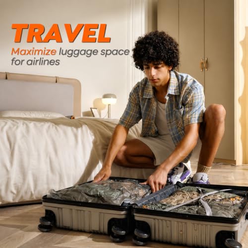 Rechargeable Wireless Pump Travel Storage Bags Set - 15 Pack Large Size Vacuum Bags for Travel & Home, Space-Saving Compression Packing for Clothes, Blankets & Bedding - size: 15 Large Size