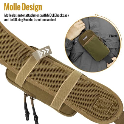 ONETIGRIS Cell Phone Pouch, Molle Holster Holder for Men Belt, for iPhone 17 Pro Max/Air/17/16/15/14 /13/12/11/X/XR/XS/8 Plus/7/6, for Galaxy S25 Ultra/s25/S24 /S23/S22/S21 - color: Brown