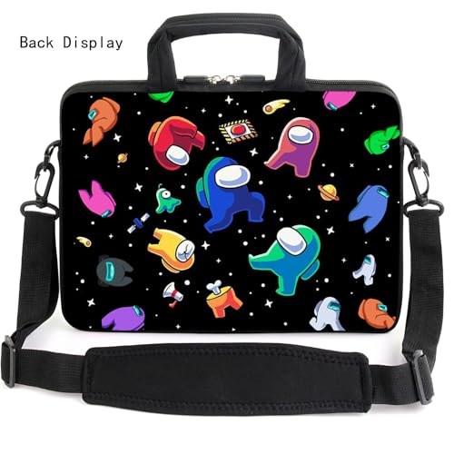 17" Shoulder Bag Adjustable shoulder strap Laptop sleeve Carrying case with mouse and power adapter storage bag (Games-1) - color: Games-1