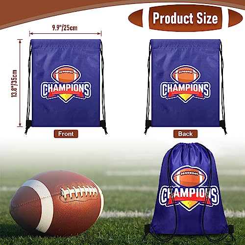 Grneric 18 Pcs Football Party Favor Bags Drawstring Bags Bulk Candy Goodie Bag Football Themed Presents for Sports Teams - color: Football