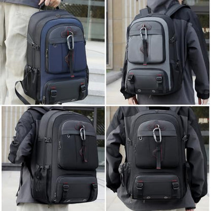 Travel Backpack 50L, 17 Inch Laptop Backpack for Men Women, Large Waterproof Carry On Backpack, TSA Friendly Flight Approved Anti-Theft Backpack with USB Interface & Shoe Compartment, Navy Blue - color: K17-navy Blue, size: 50 L