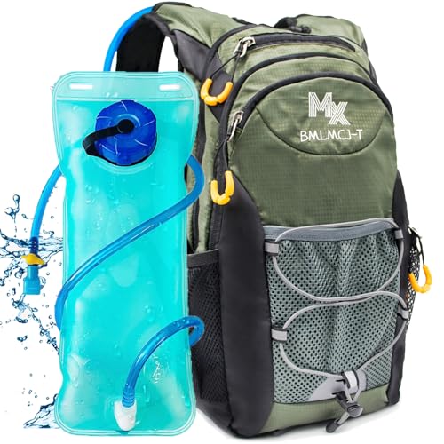 Water Backpack Hydration Backpack with Bladder Lightweight & Waterproof Hydration Pack for Hiking, Cycling, Running,Climbing Outdoorer ,Gift for dad - color: GREEN