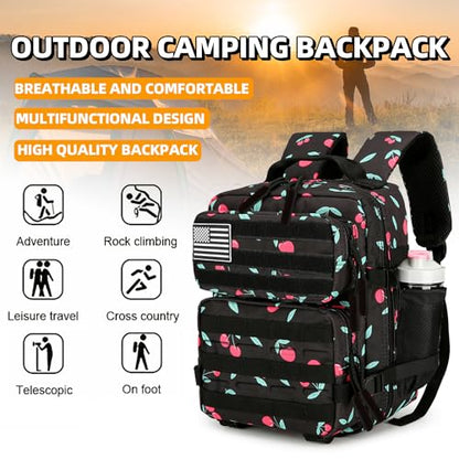 9L Mini Tactical Backpack for Men and Women Tactical Backpack Small for Hiking Small Tactical Bag Fitness Pack - color: Cherry