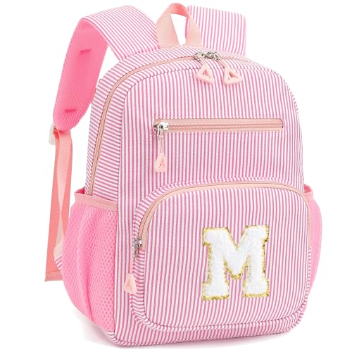 Mini Toddler Backpack for Girls 5-8, Cute Personalized Elementary Backpack for Kids Birthday Gifts (Pink M) - color: Pink, size: Small-15"H, style: M