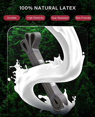 HAPBEAR Pull Up Assistance Bands - Pull Up Bands - Resistance Bands - Exercise Bands Resistance Bands Set - Workout Bands for Working Out, Stretching, Muscle Training - color: Gray