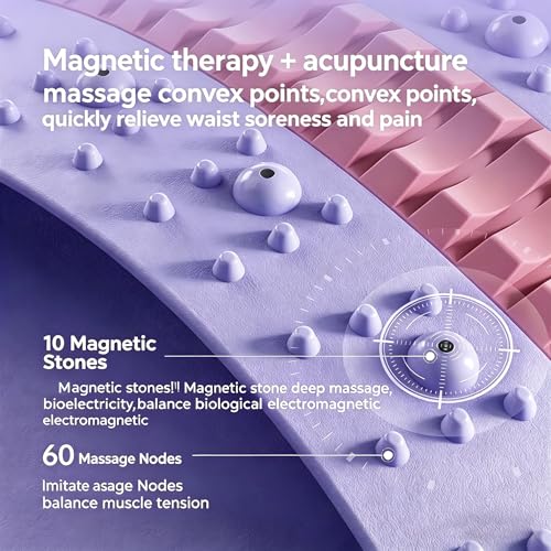 Back Stretcher Device for Lower Back Pain Relief, 3 Level Adjustable Lumbar Board, Back Massager (Pink) - color: Pink
