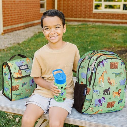 Wildkin 15-inch Kids Backpack – Durable, Padded, Adjustable for School & Travel - Wild Animals - color: Wild Animals, size: 15 Inch