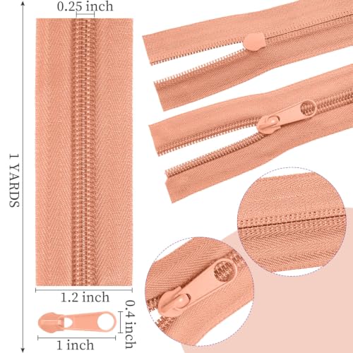 Syhood 24 Colors Zipper Repair Kit, #5 Nylon Coil Sewing Zippers Sewing Supplies Zipper Tape Zippers by the Yard with 96 Pcs Zip Pulls Sliders Purse Hardware for Bags Making (24yard,Blue and Pink) - color: Blue and Pink
