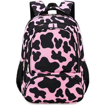 abshoo Lightweight Kids Backpack For School Girls Teens Bookbag Kindergarten Elementary School Bags (Cow Print Pink) - color: Cow Print Pink