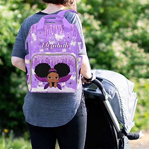 MyPupSocks Diaper Bag Personalized with Name, Multifunction Custom Diaper Bag Nursing Baby Bags Nappy Bag for Baby Girl Boy, Large Capacity Shoulder Bag Casual Daypack Travel Backpack for Mom - color: Multi 21