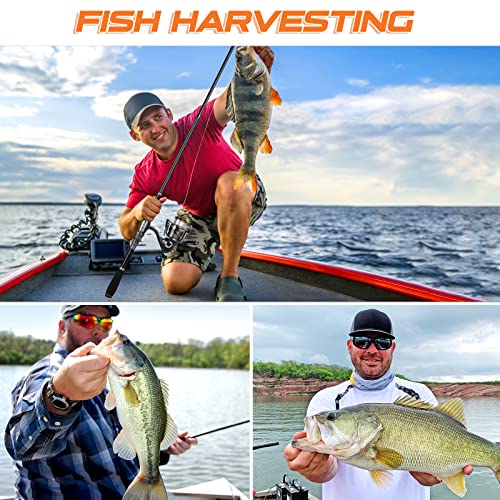 PLUSINNO Fishing Rod, Telescopic Fishing Rod and Reel Combo, Collapsible Travel Fishing Pole Rod Starter Kit, Carbon Fiber Fishing Rods and 12 +1 Bearings Stainless Steel, Fishing Gifts for Men Adults - color: 2PACK Full Kit with Carrier Case, size: 2.7m
