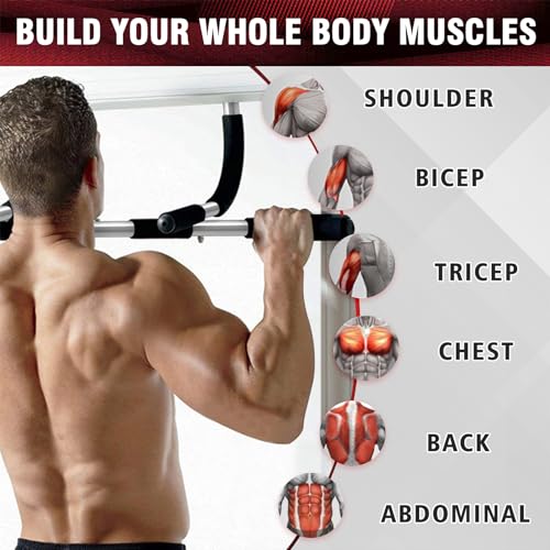 Pull Up Bar for Doorway, Upgrade Chin up Bar for Doorway Without Screws, Weight Lifting Hooks Pair Weightlifting Hooks Heavy Duty,