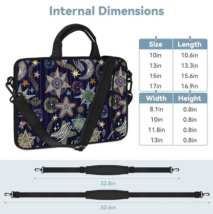 RICHEN 17 inch Laptop Shoulder Bag Carrying Case with Handle Fits 15.6/16/17/17.3/17.4 inch Laptop Notebook (Stars, 16-17.3 inch) - color: Stars