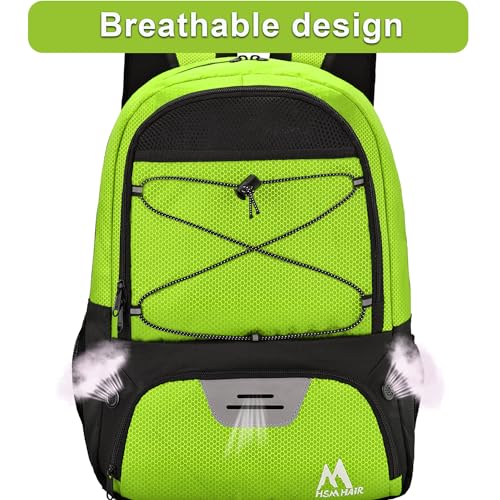 Hsmihair Soccer Bag-Soccer Backpack&Backpack for & Football Volleyball & Basketball,with Ball Compartment and Separate Cleat - color: Green