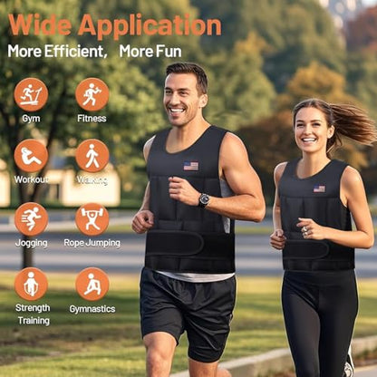 Wolliwa Adjustable Weighted Vest for Men Women,2-30 Lbs Adjustable Weighted Vest with Straps Womens Running Weight Vest for Walking Strength Training Fitness - size: Adjustable 2-12 Lbs