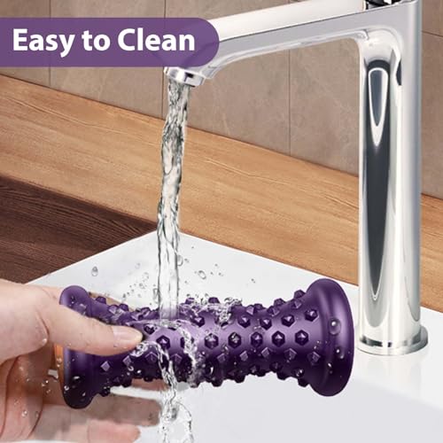 BESKAR Foot Massage Roller for Relief Plantar Fasciitis, Foot Reflexology Tool Pressure Point Massage Roller, Deep Tissue Massage for Relieving Feet Arch Heel Pain, Myofascial Pain Syndrome - color: Grape