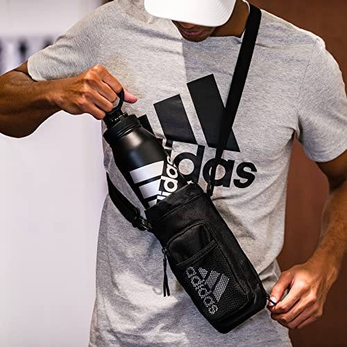 adidas Metal Water Bottle 1L - color: Black/Pulse Mint Green/Blue Fusion