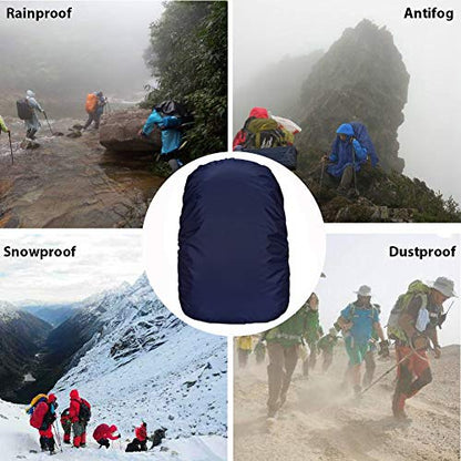 Waterproof Backpack Rain Cover with Anti Slip Buckle Strap for Camping, Hiking, Traveling, Hunting, Biking, 15-80L - color: Midnight Blue, size: 70L - 80L