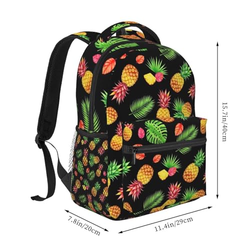 Travel Carry On Backpack Watercolor Pineapple Tropical Palm Leaves, Multi Pocket Water Resistant Daypack for Men Women Trips and Outdoor Activities - color: Pattern (6)