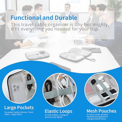 7 Pack Electronics Travel Organizer Case Tech Accessories Cord Storage Bag - size: 7 Pack Small